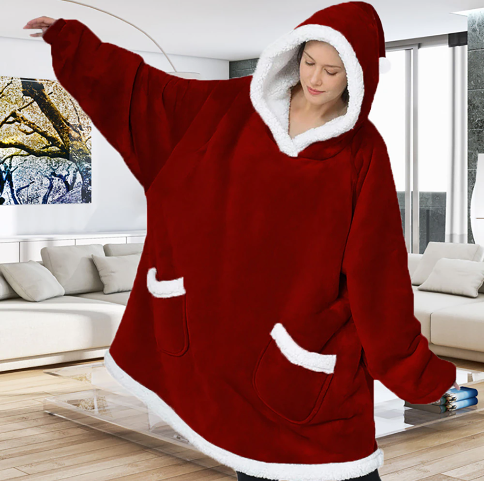 Giant hoodie teppe ultra behagelig for total avslapning