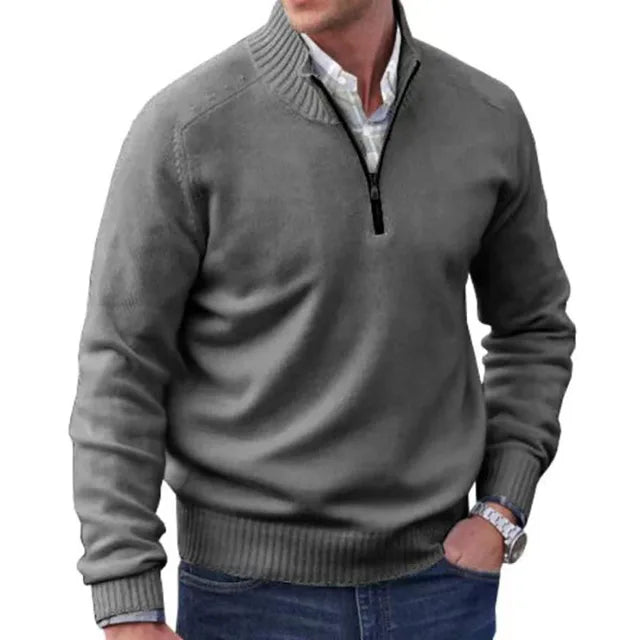 Katimy™ Elegance in Wool: The Men's Knitted Sweater